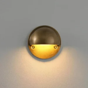 Minimalist Brass Metal Round Indoor Wall Lamp WA1068 3