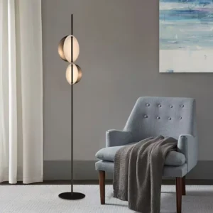Modern Metal LED Floor Lamp with Slim Black Pole FL-A023 4