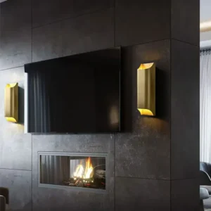 Minimalist Brass Up & Down Wall Lamp for Hotel WA1069 1