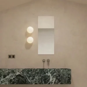 Modern Brass Metal& White Glass Circular Wall Lamp WA1072 4
