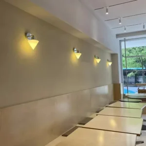 Modern Polished Chrome Triangle Shade Wall Lamp WA1073 1