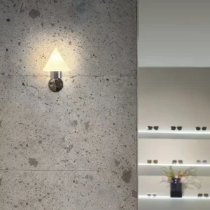 Modern Polished Chrome Triangle Shade Wall Lamp WA1073 4