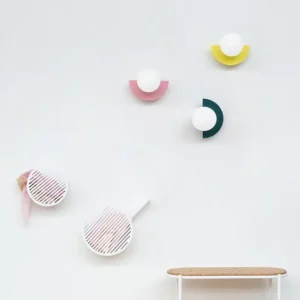 Minimalist Macaron Color Crescent Globe Wall Sconce WA1074 3