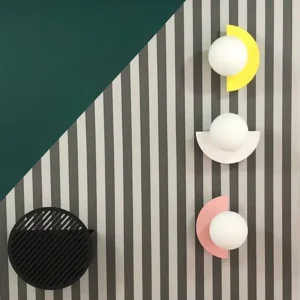 Minimalist Macaron Color Crescent Globe Wall Sconce WA1074 4