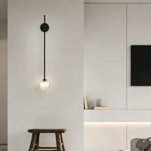 Modern Long Stem Metal & Bubble Glass Wall Lamp WA1075 1