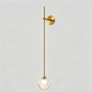 Modern Long Stem Metal & Bubble Glass Wall Lamp WA1075 2