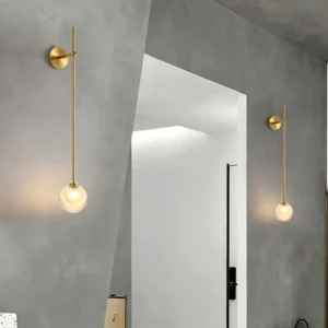 Modern Long Stem Metal & Bubble Glass Wall Lamp WA1075 6
