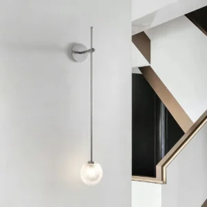 Modern Long Stem Metal & Bubble Glass Wall Lamp WA1075 4