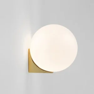 Minimalist Metal and Round Frosted Glass Wall Lamp WA1077 8