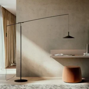 Italian Minimal Balance Arm Black Metal Floor Lamp FL-A035 2