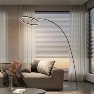 Minimalist Curved Arc LED Circular Ring Floor Lamp FL-A036 4