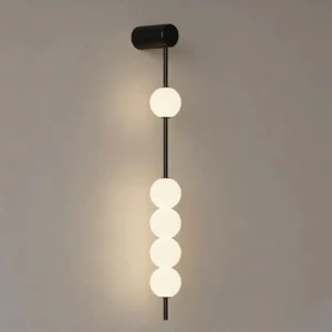 Modern Long Linear Frosted Glass Ball Wall Light WA1080 1