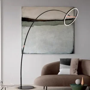 Minimalist Curved Arc LED Circular Ring Floor Lamp FL-A036 1