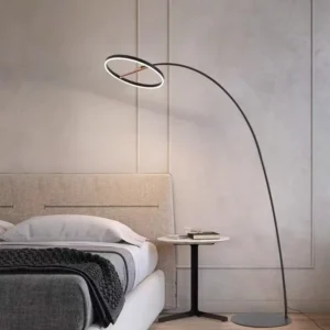 Minimalist Curved Arc LED Circular Ring Floor Lamp FL-A036 2