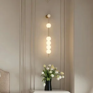 Modern Long Linear Frosted Glass Ball Wall Light WA1080 4