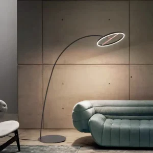 Minimalist Curved Arc LED Circular Ring Floor Lamp FL-A036 3