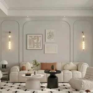 Modern Long Linear Frosted Glass Ball Wall Light WA1080 5