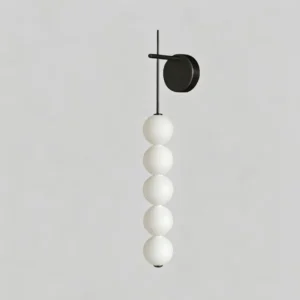 Modern Vertical Linear White Acrylic Ball Wall Lamp WA1081 1