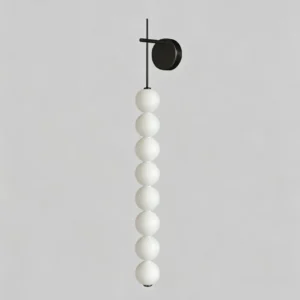 Modern Vertical Linear White Acrylic Ball Wall Lamp WA1081 11