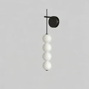 Modern Vertical Linear White Acrylic Ball Wall Lamp WA1081 2