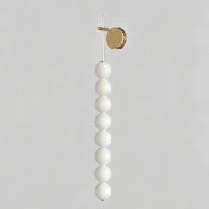 Modern Vertical Linear White Acrylic Ball Wall Lamp WA1081 3