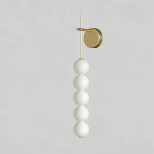 Modern Vertical Linear White Acrylic Ball Wall Lamp WA1081 4