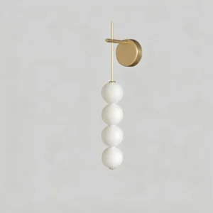 Modern Vertical Linear White Acrylic Ball Wall Lamp WA1081 5