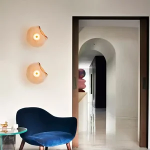 Minimalist Irregular Curved Glass Wall Sconce WA1083 1