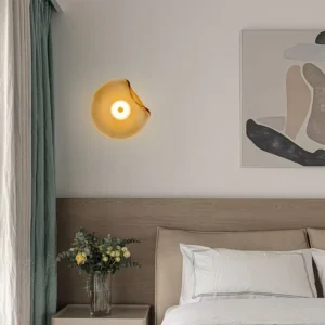 Minimalist Irregular Curved Glass Wall Sconce WA1083 5