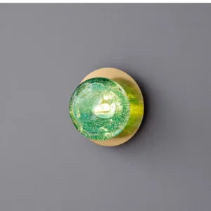 Modern Brass Metal & Bubble Glass Wall Lamp WA1084 1