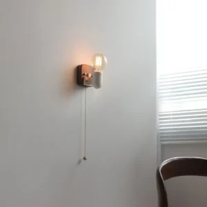 Minimalist Retro Wood Single Bulb Wall Light WA1085 4