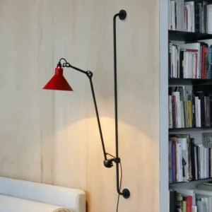 Long Adjustable Arm Metal Dome Reading Wall Light WA1092 3
