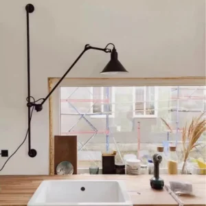 Long Adjustable Arm Metal Dome Reading Wall Light WA1092 7