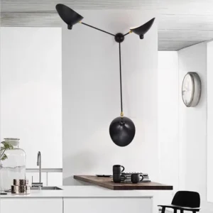 Modern Black Adjustable Swing Arm Metal Wall Mount Light WA1093 3