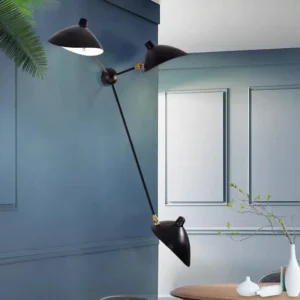 Modern Black Adjustable Swing Arm Metal Wall Mount Light WA1093 4