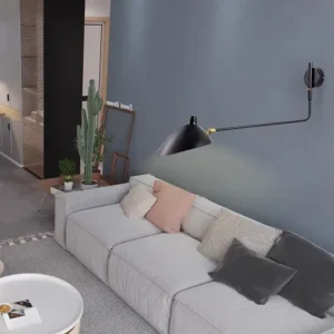 Modern Black Adjustable Swing Arm Metal Wall Mount Light WA1093 7