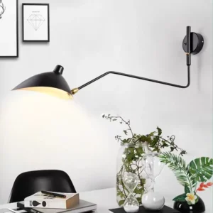 Modern Black Adjustable Swing Arm Metal Wall Mount Light WA1093 8