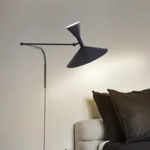Modern Balance Weight Wide Conical Metal Shade Wall Light WA1095 2