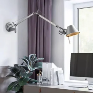 Modern Silver Adjustable Arm Aluminum Wall Lamp WA1098 4