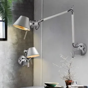 Modern Silver Adjustable Arm Aluminum Wall Lamp WA1098 5