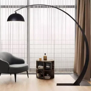 Minimalist Large Arched Black Dome Shade Standing Lamp FL-A048 1