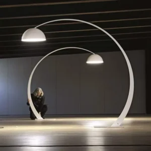 Minimalist Large Arched Black Dome Shade Standing Lamp FL-A048 3