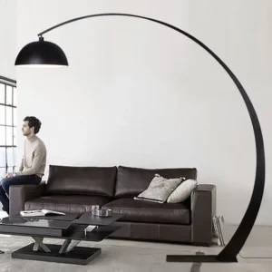 Minimalist Large Arched Black Dome Shade Standing Lamp FL-A048 4