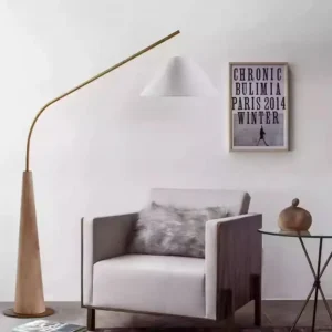 Minimalist Cantilever Floor Lamp with Black Conical Base FL-A050 2