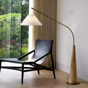 Minimalist Cantilever Floor Lamp with Black Conical Base FL-A050 4