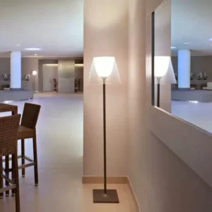 Minimalist Polished Chrome & Acrylic Shade Floor Lamp FL-A055 6
