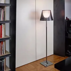 Minimalist Polished Chrome & Acrylic Shade Floor Lamp FL-A055 3