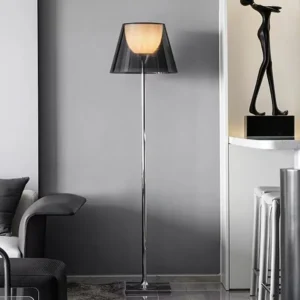 Minimalist Polished Chrome & Acrylic Shade Floor Lamp FL-A055 5