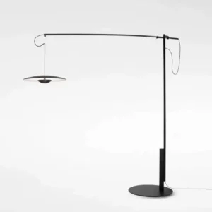 Minimalist Cantilever Fishing Floor Lamp with Black Metal Shade FL-A058 3