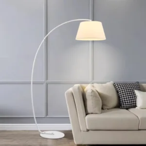 Minimalist Cantilever Arch Floor Lamp with Fabric Lampshade FL-A070 4